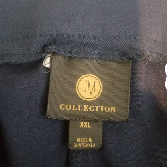 JM Collection Women's Pull On Plus Size Full Length Pants, Blue, Size 2X - Picture 3 of 8